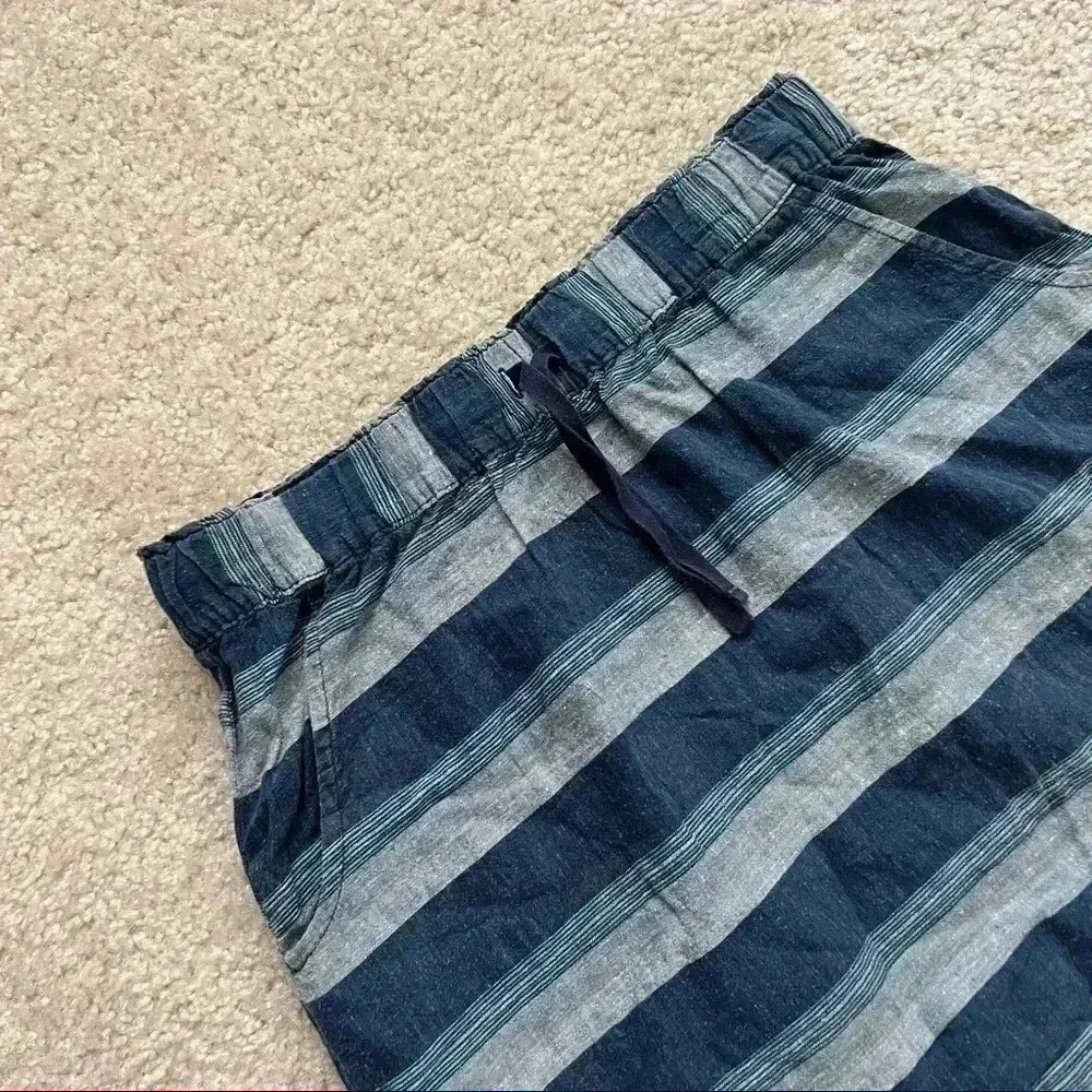 Patagonia Island Hemp Beach Skirt Women’s Size XS Blue Striped STY58480 Pockets